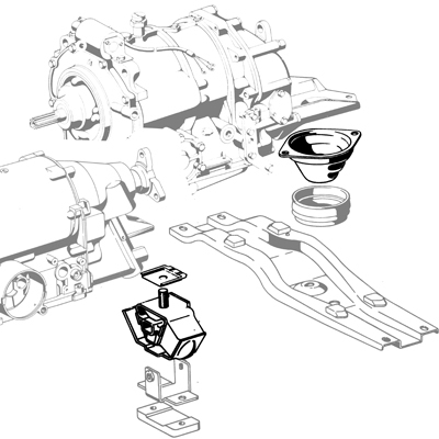 24 Motorgummilager hinten (Getriebelager)