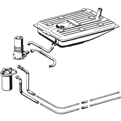 47 Fuel tank, pump and fuel lines