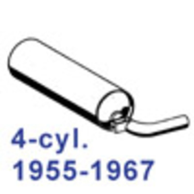 49.b Auspuff, 4-Zylinder 1955-1967