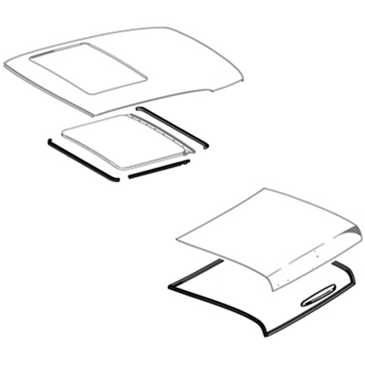 75,78 Trunk lid, sunroof (Cpe)