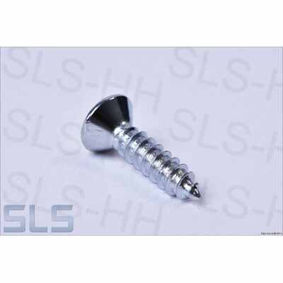 Chromed screw countersunk eg.door panel
