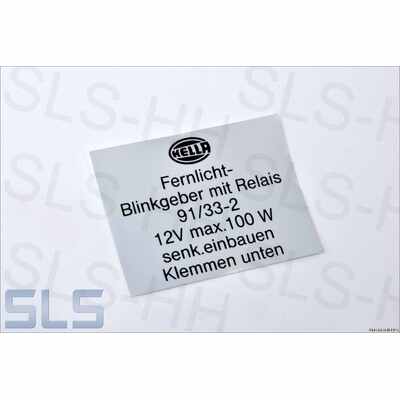 Sticker "Blinkgeber senkrecht einbauen"