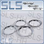 [10] set 4 pcs ornamental ring 14", chromed