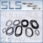 Body seal kit, 9pcs, W123 4-door