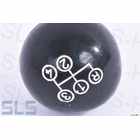 Gear lever knob "4 speed" (black)