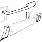Holz-Satz, rechts an Türtafel (4- teilig)