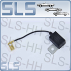 Interference suppression capacitor with flat plug