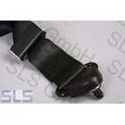 Seat belt "static" 3-point, black, chrome lock