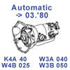 27.a Automatic to 03.80: K4A, W4B, W3A, W3B