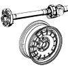 40,41 main prop shaft, wheels