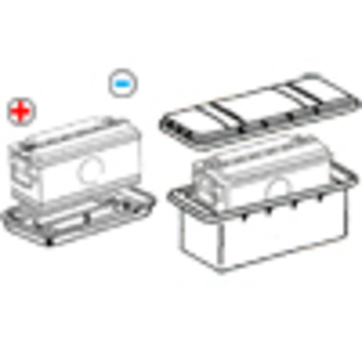 54.e Batteriekasten Heck und Batteriehalter Front