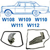 67/72/75 Weatherstrips W110+111+112(4-door), 108+109