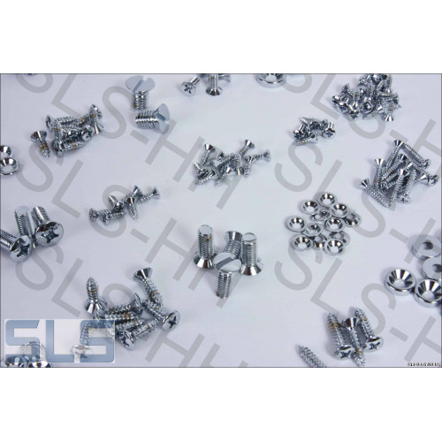 complete screw set, chrome plated