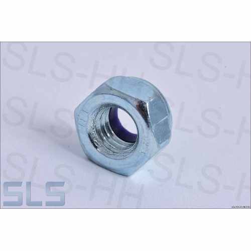 hex.nut with non metallic insert M6, zinc plated