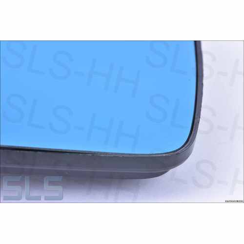 mirror glass,RH, late version, blue colored, with base plate,