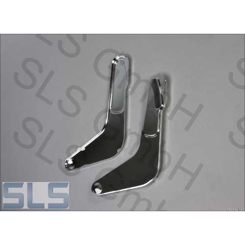 Pair chrome covers, seat LH, early styl
