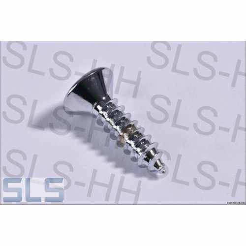 raised countersunk head tapping screws, chrome plated 4,8X19