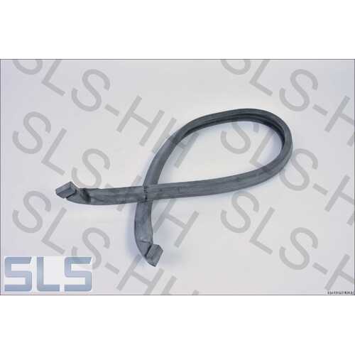 Rubber seal, roof to windshield frame OEM