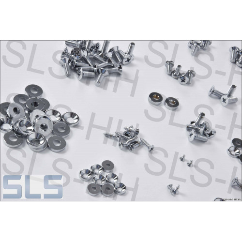 Set of chrome screws 395 pcs