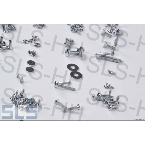 Set of chrome screws 395 pcs