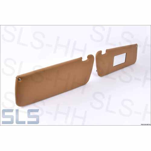 set sunvisors light brown, without brackets