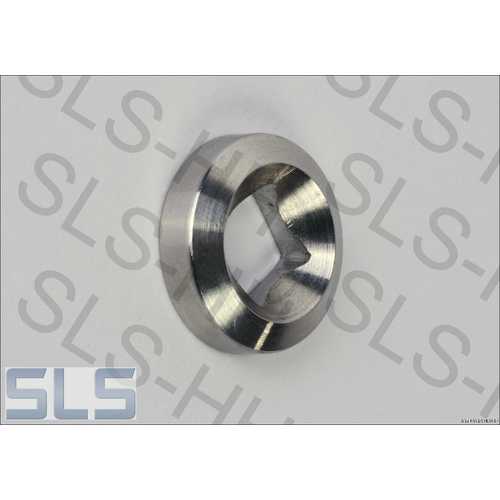 Sunk washer at seat hinge, stainless steel