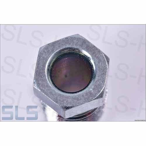 threaded hollow fitting nut, M12x1, hex12