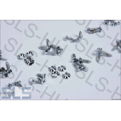 complete screw set, chrome plated, C107, all SLC models