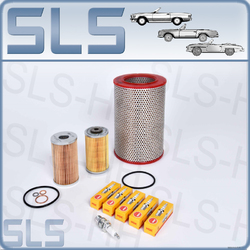 Engine maintenance kit sparkplugs + filter, SE and SL 6