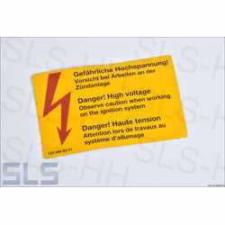 Label "Danger High Voltage" D/EN/FR