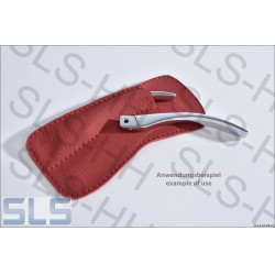 leatherbag for chrome handle red