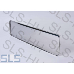 Licence plate underlay, fr./rear, s-steel polished, fits 520mm