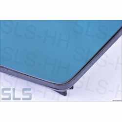 mirror glass,LH, late version, blue colored, with base plate,