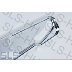 Pair chrome covers, seat RH, early styl