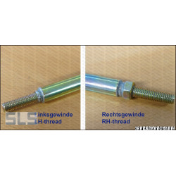 Push rod, acc-link, 280mm L/R-thread
