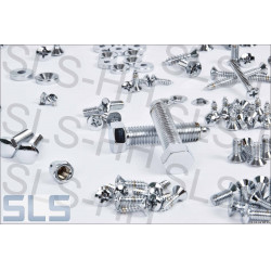 Set of chrome screws 419 pcs for bucket seat car