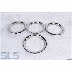 Set of four stainless rings