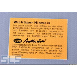 Sticker "Antisilin", if early washerbag