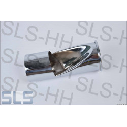 Tail pipe, pipe shape, chrome, fits pipes