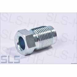 threaded hollow fitting nut, M12x1, hex12